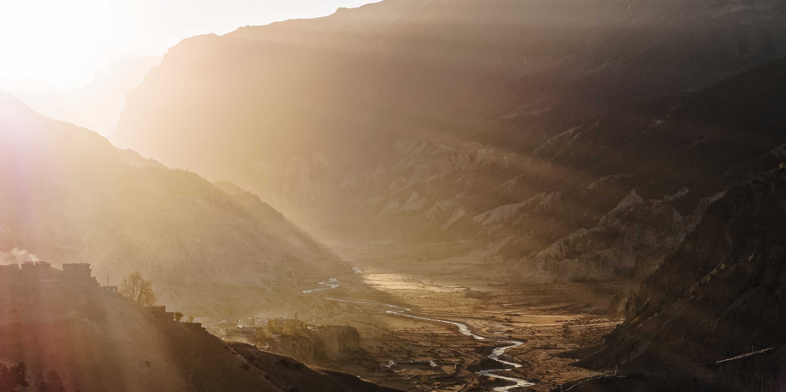 sunset in Nepal